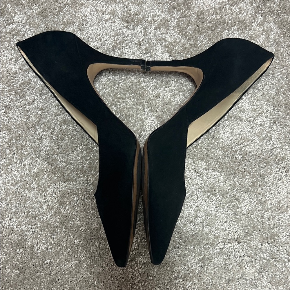 Marc Fisher Black Suede Heels.